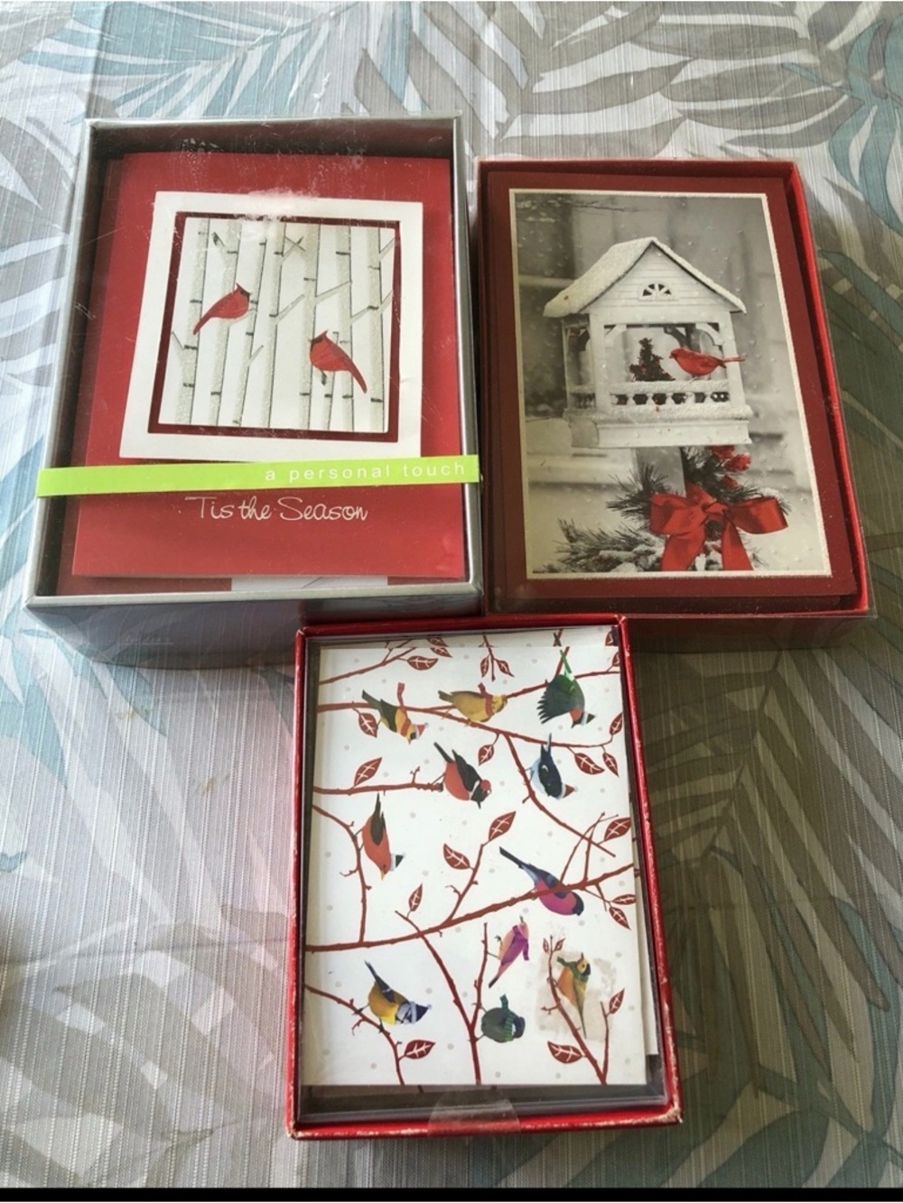 Red Cardinals, 3 Boxes Of Christmas Cards, 46 Total Cards, NEW